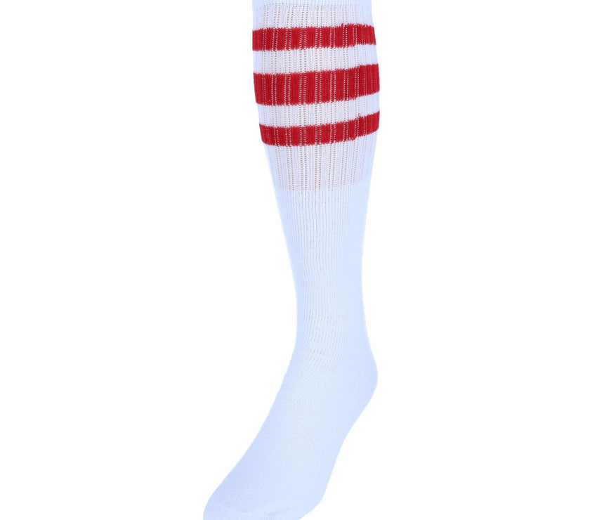 CTM® Men's Big and Tall Striped Tube Socks (4 Pairs)