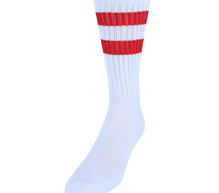 CTM® Men's Crew Striped Socks (3 Pairs)
