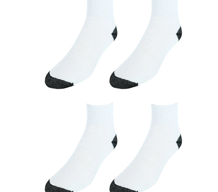 CTM® Men's Cotton Blend Ankle Socks (4 Pair Pack)