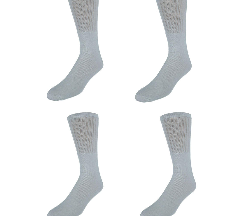 CTM® Men's Tube Cotton Blend Casual Socks 4 Pair Value Pack