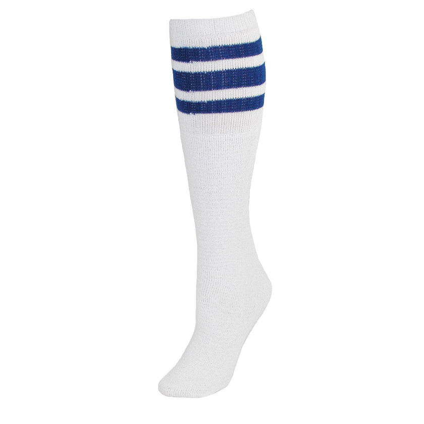 CTM® Striped Top Ribbed Tube Socks (4 Pair Pack)