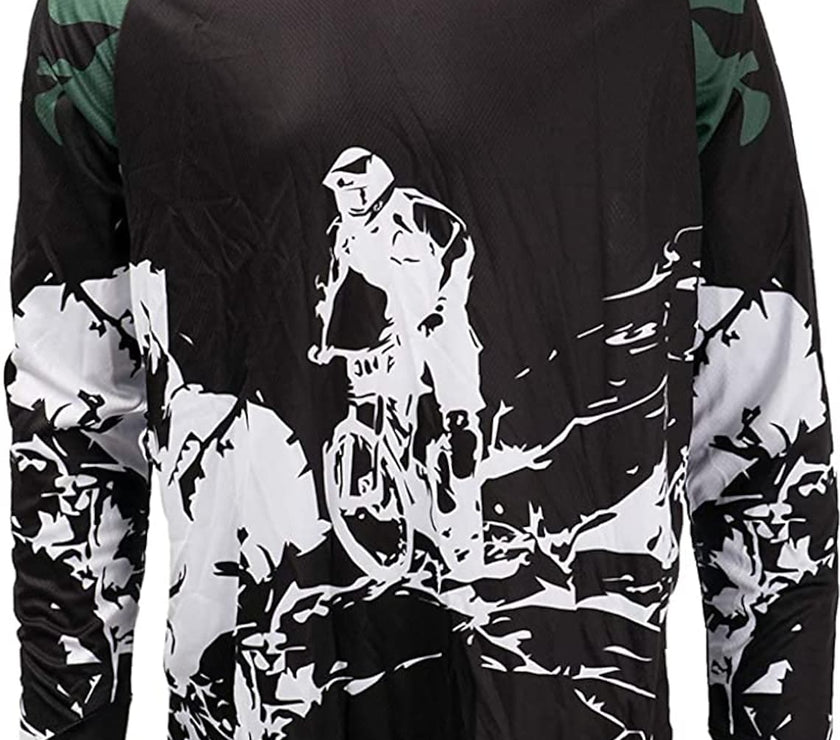 Men's Long Sleeve Downhill Jersey Spandex Polyester